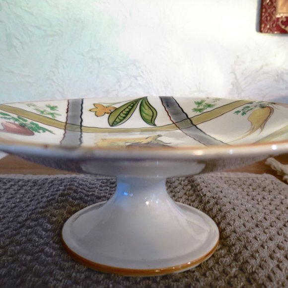 Source Unknown Dining Vintage Italian Hand Painted Pedestal Footed